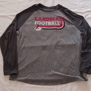 Fanatics Gray Cardinals Football Long Sleeve Shirt